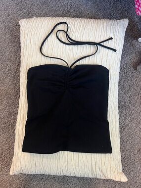 Aritzia TNA Black Halter Tube Top